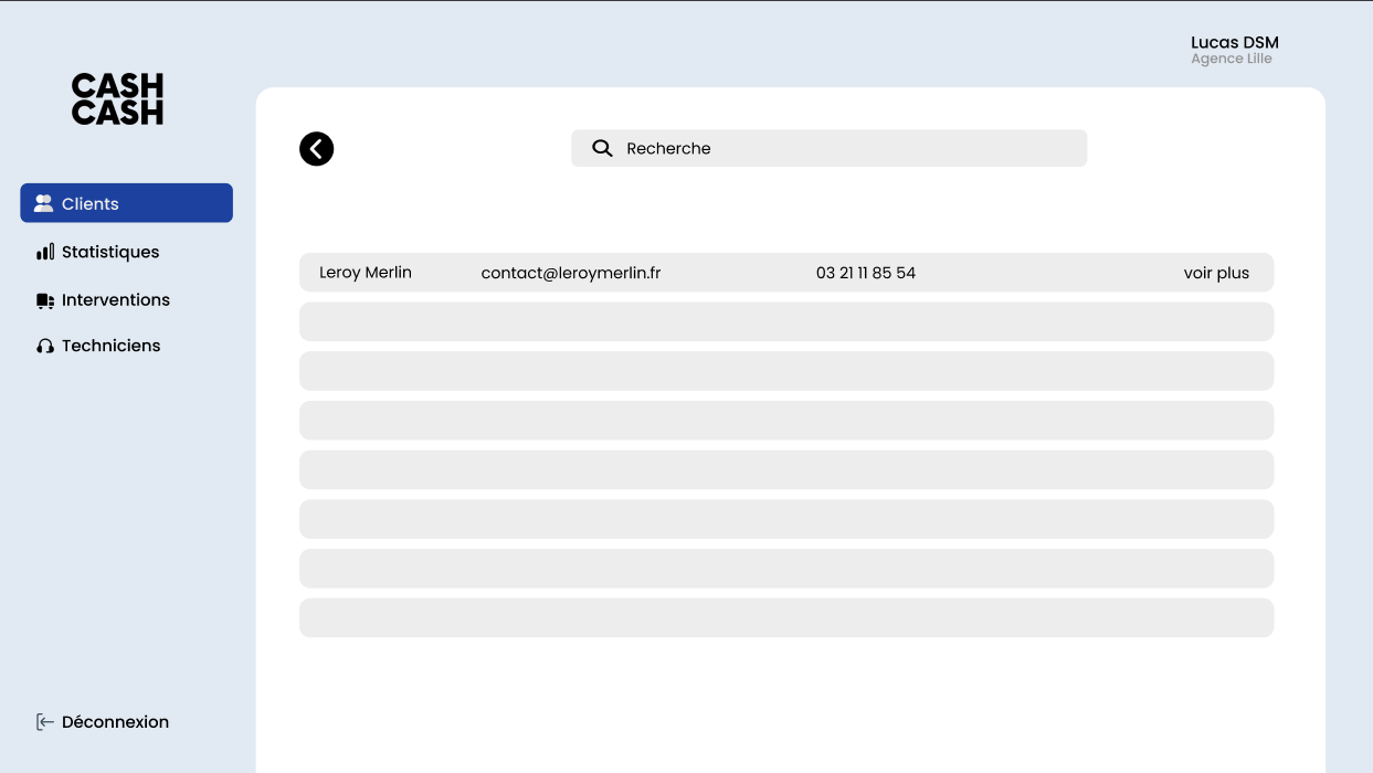 image d'un site de gestion des technicien et d'intervention d'entreprise en interne